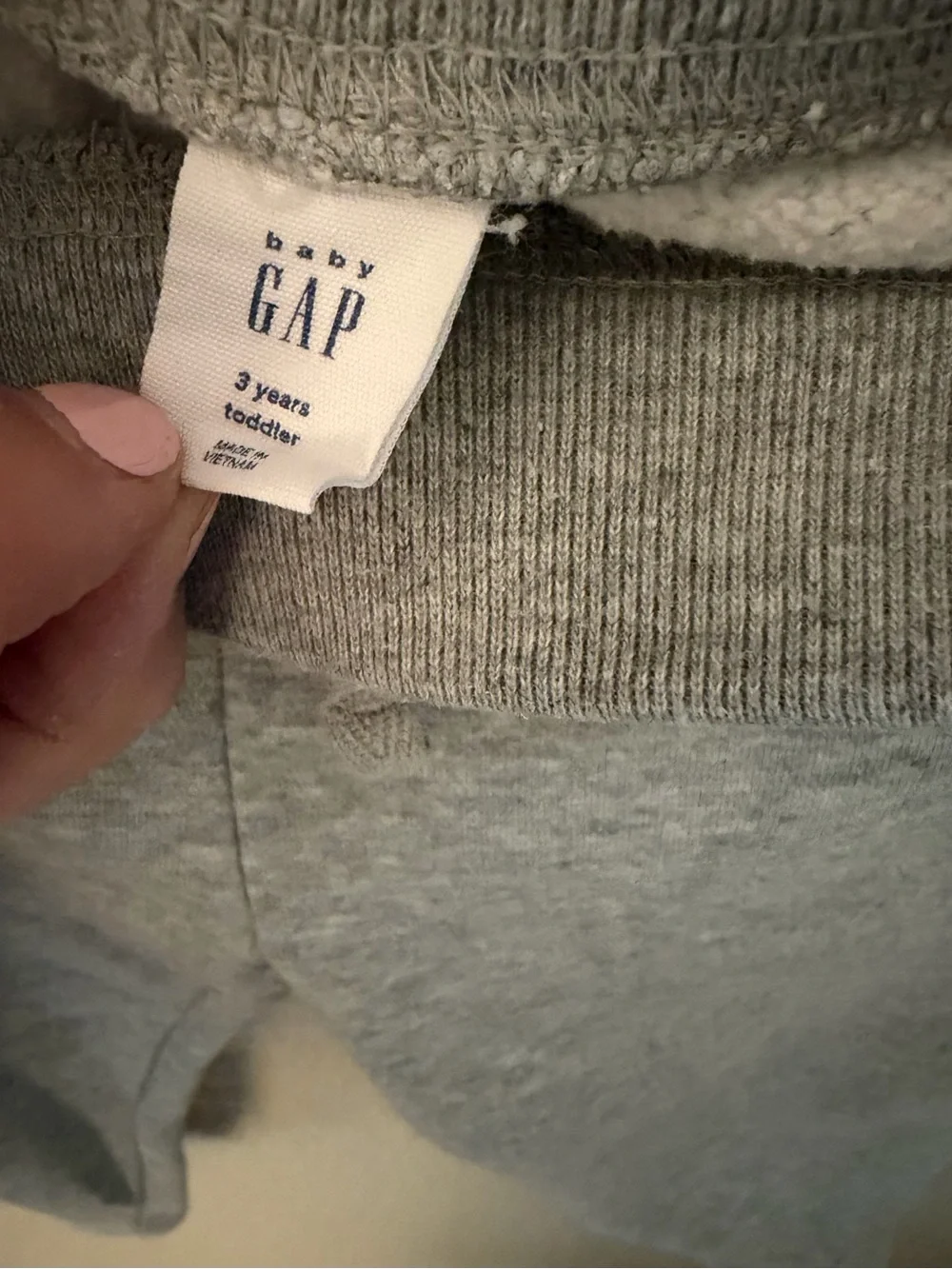 GAP Toddler Girl 2T Matching Grey Zip Hoodie with Pink Logo & Pant Set EUC